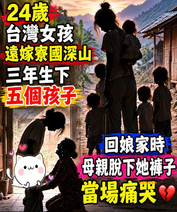 24歲遠嫁寮國深山生5孩,回孃家媽媽一看秒淚崩 第 1 張