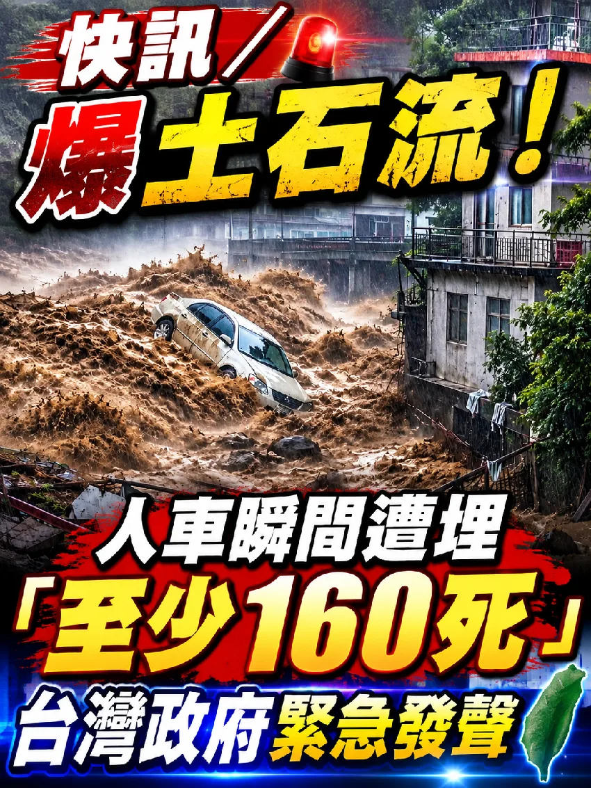 驚悚!土石流瞬間埋人車,傳逾百死!政府急示警 第 1 張